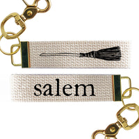 Witch Broom Personalized Keychain