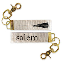 Witch Broom Personalized Keychain