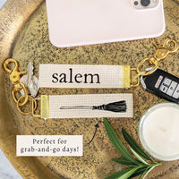 Witch Broom Personalized Keychain