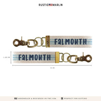 Blue Stripe Personalized Keychain