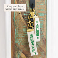 Boston Wicked Smaaht Shamrock Keychain