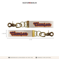 Clemson Script Keychain