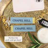 Chapel Hill Block Keychain