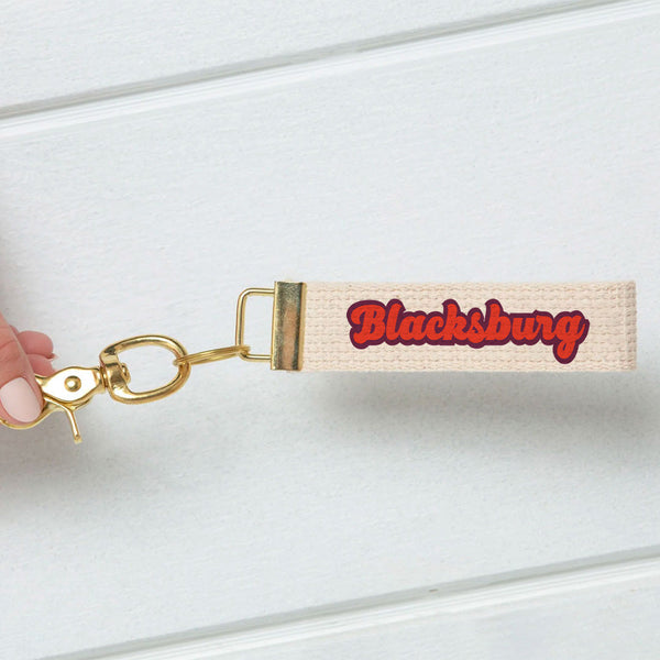 Blacksburg Script Keychain