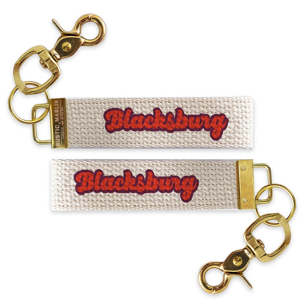 Blacksburg Script Keychain