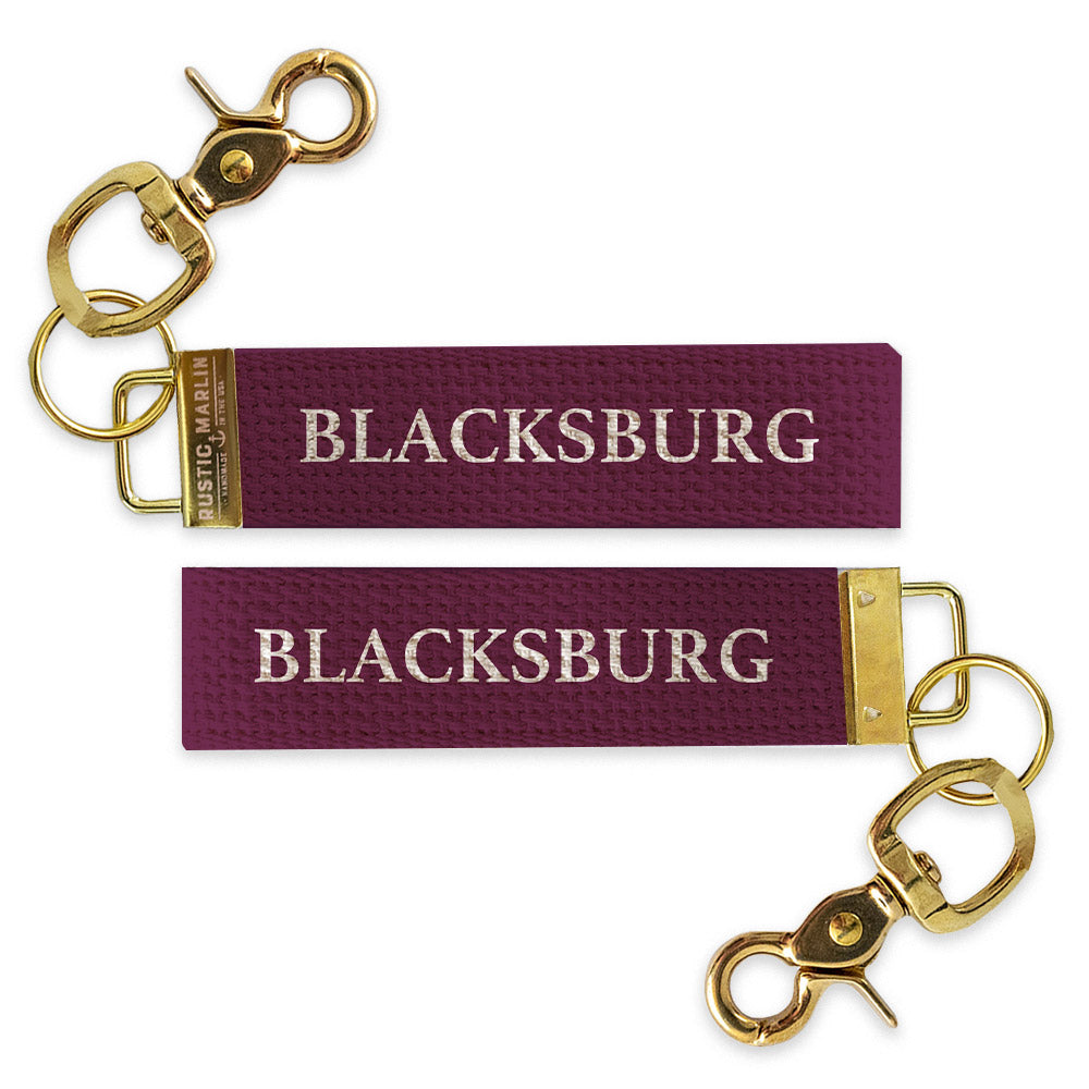 Blacksburg Color Block Keychain