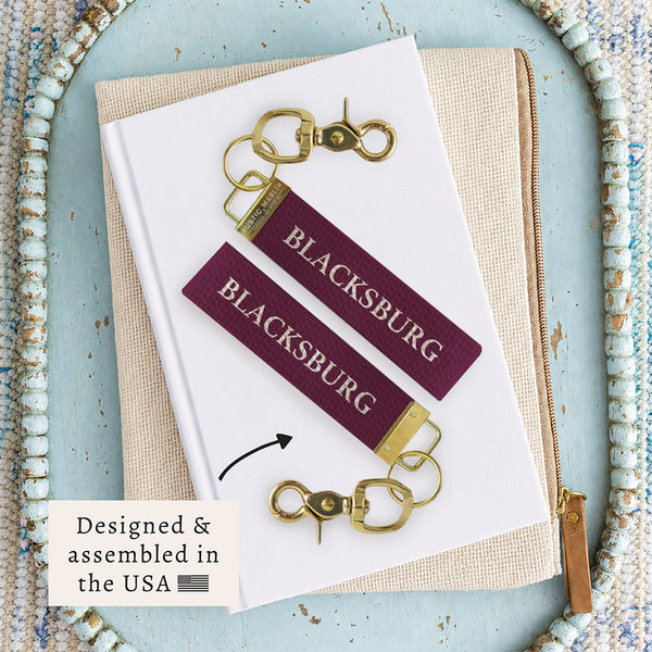 Blacksburg Color Block Keychain
