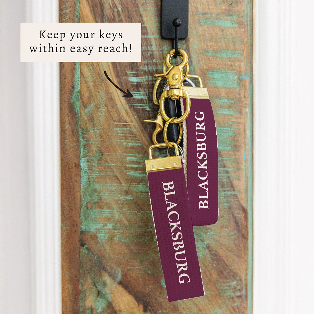 Blacksburg Color Block Keychain