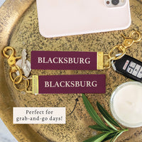 Blacksburg Color Block Keychain