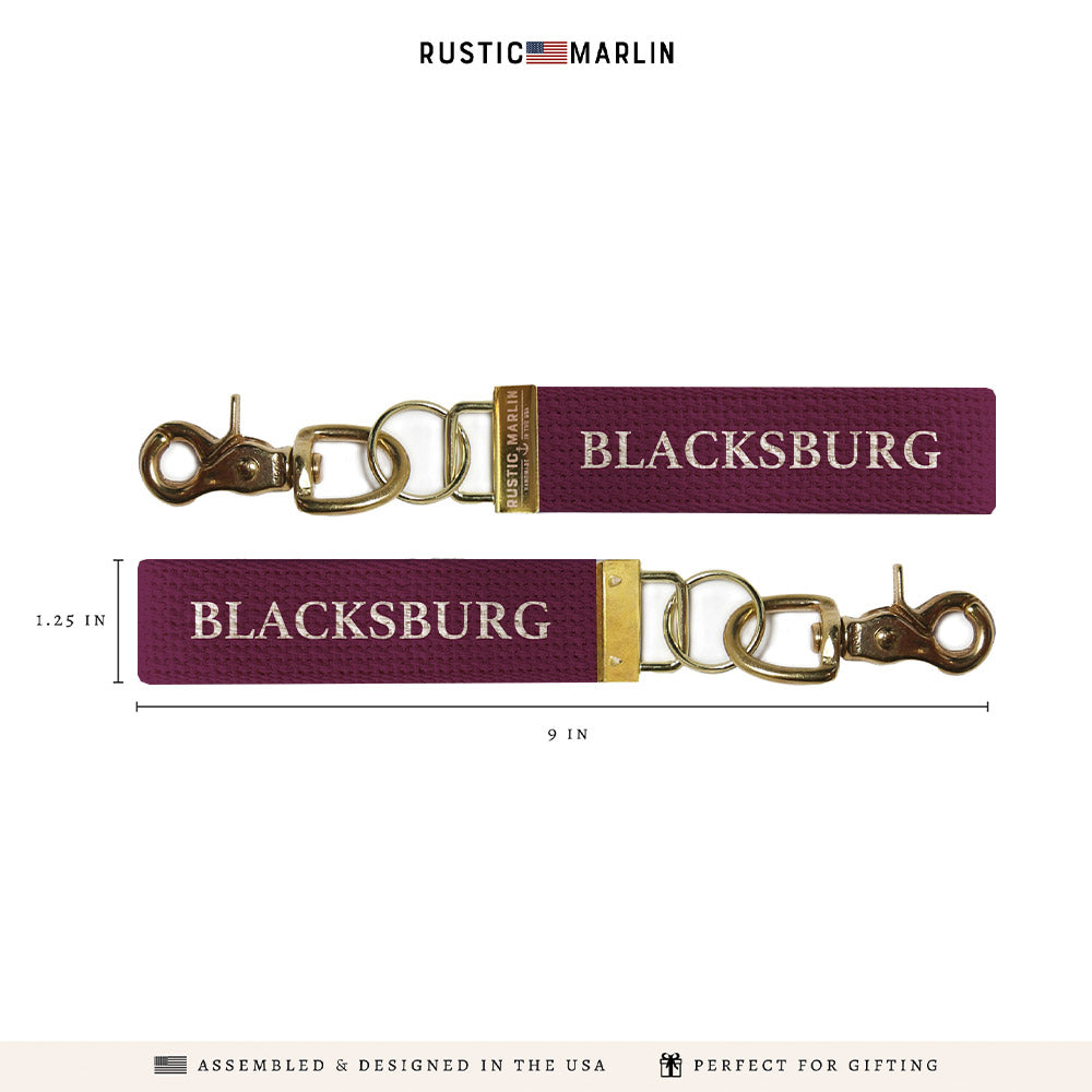 Blacksburg Color Block Keychain