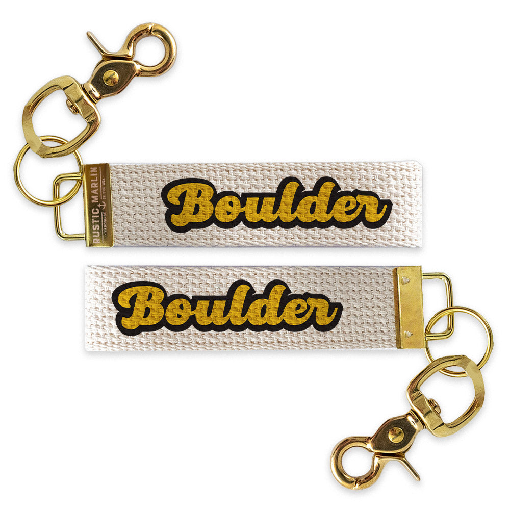 Boulder Script Keychain