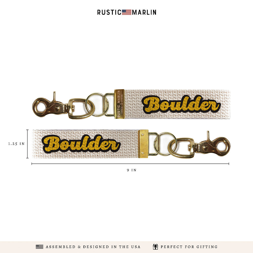 Boulder Script Keychain