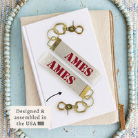 Ames Red Block Keychain