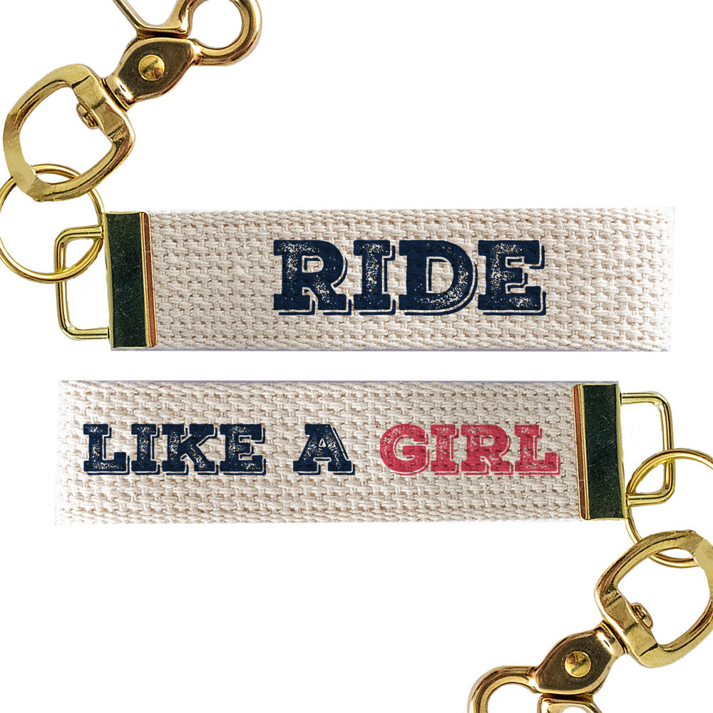 Ride Like A Girl Keychain
