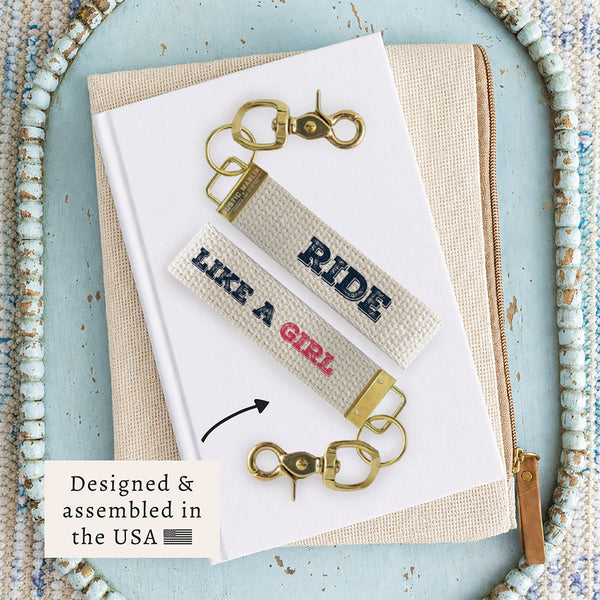 Ride Like A Girl Keychain