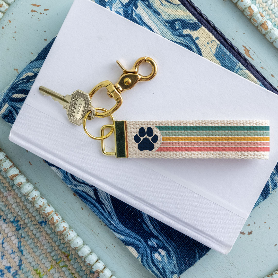 Paw Striped Keychain
