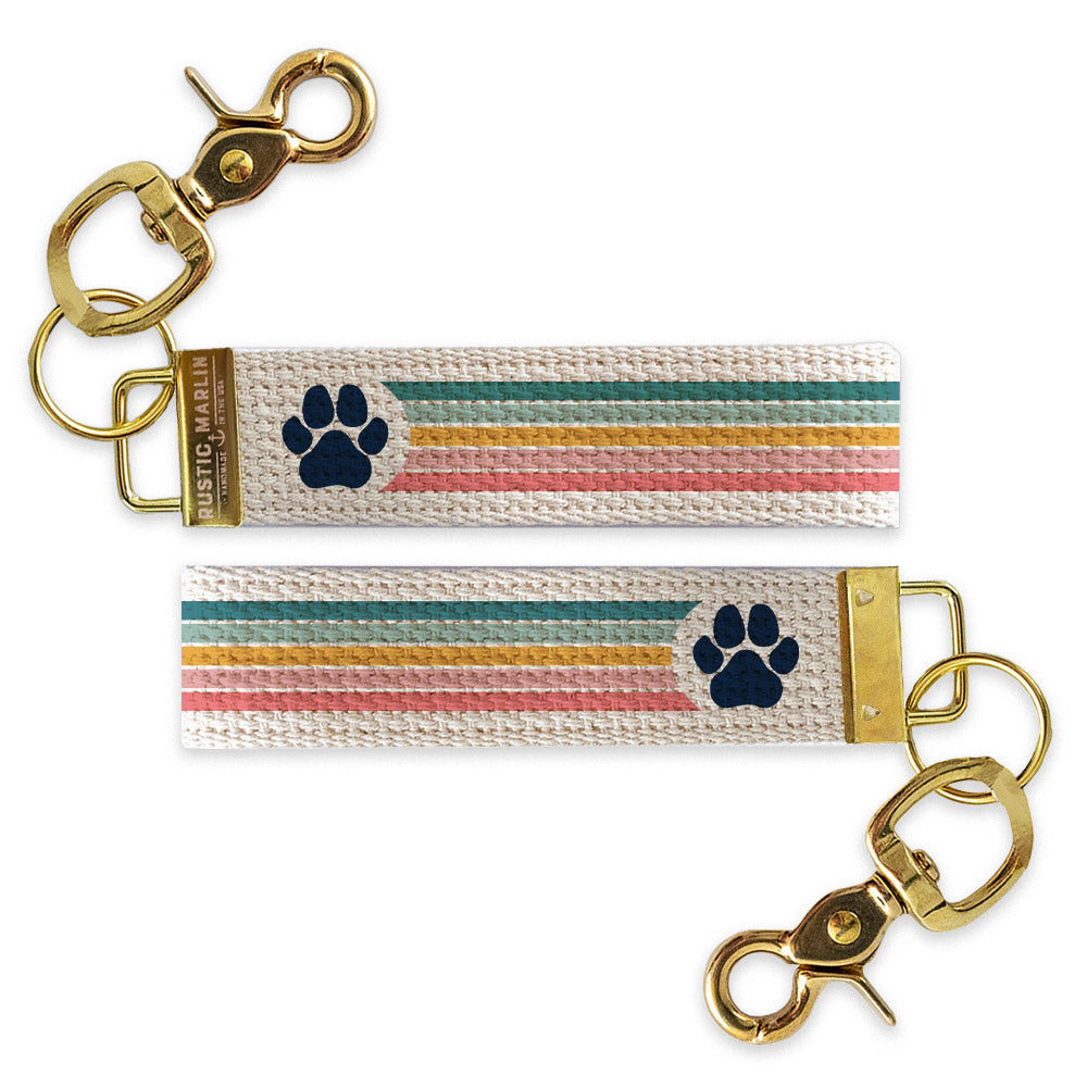Paw Striped Keychain