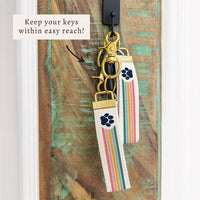 Paw Striped Keychain