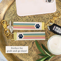 Paw Striped Keychain