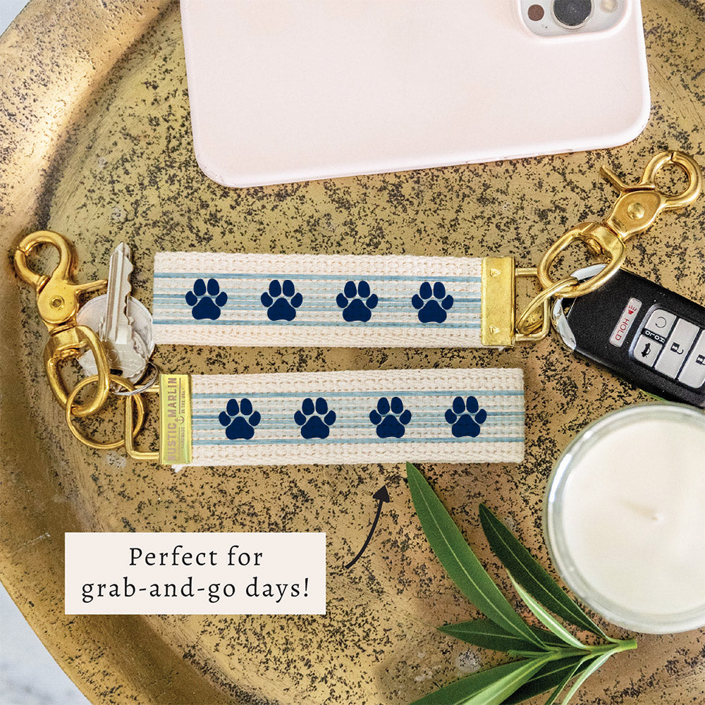 Paw Striped Keychain