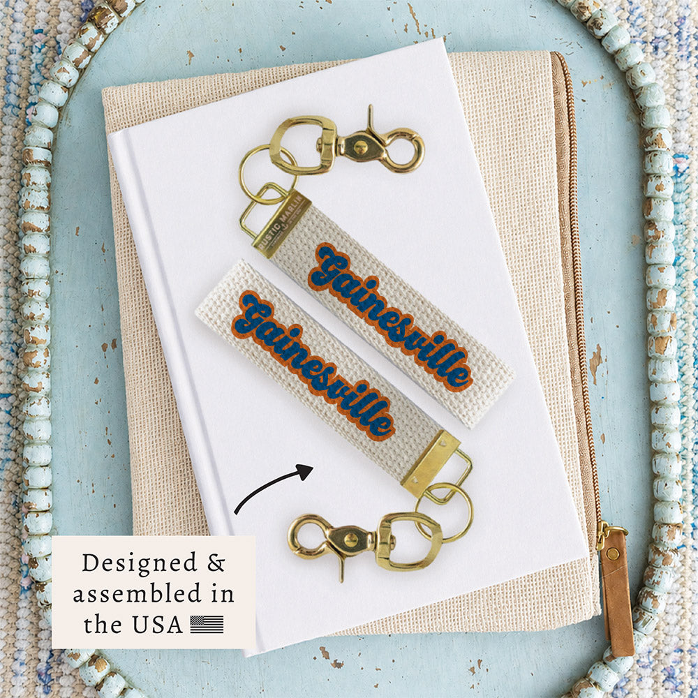 Gainesville Script Keychain