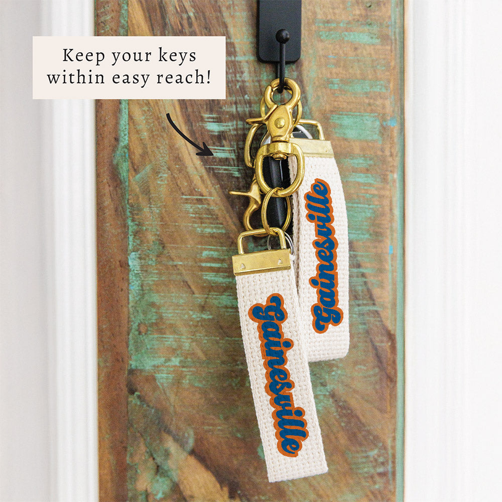 Gainesville Script Keychain