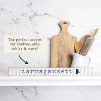 Narragansett Blue Stripe Skinny Sign