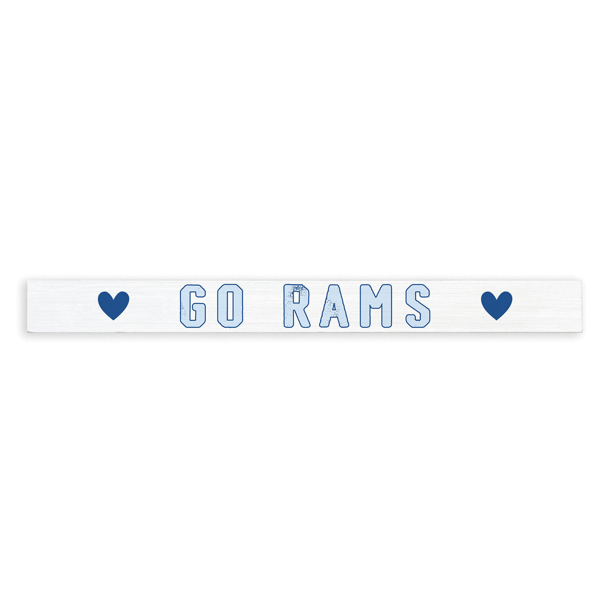 Go Rams Hearts Skinny Sign