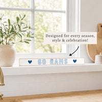 Go Rams Hearts Skinny Sign