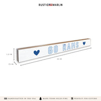 Go Rams Hearts Skinny Sign