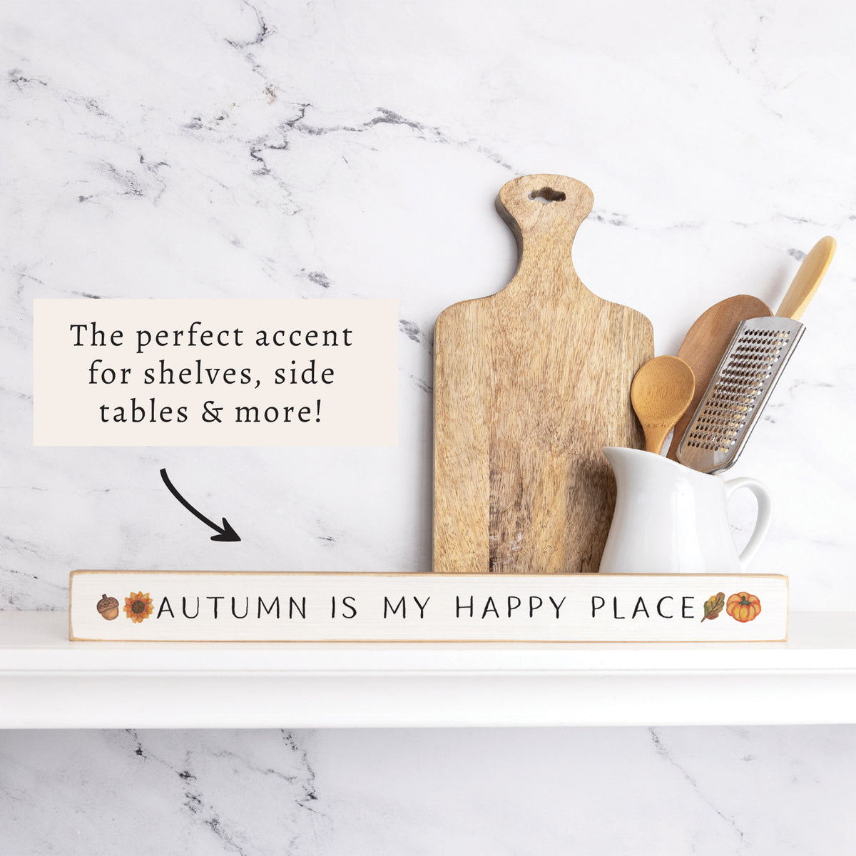 Autumn Is My Happy Place Skinny Sign