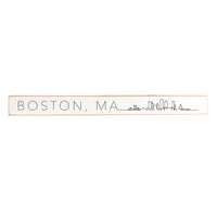 Boston MA Line Art Skyline Skinny Sign