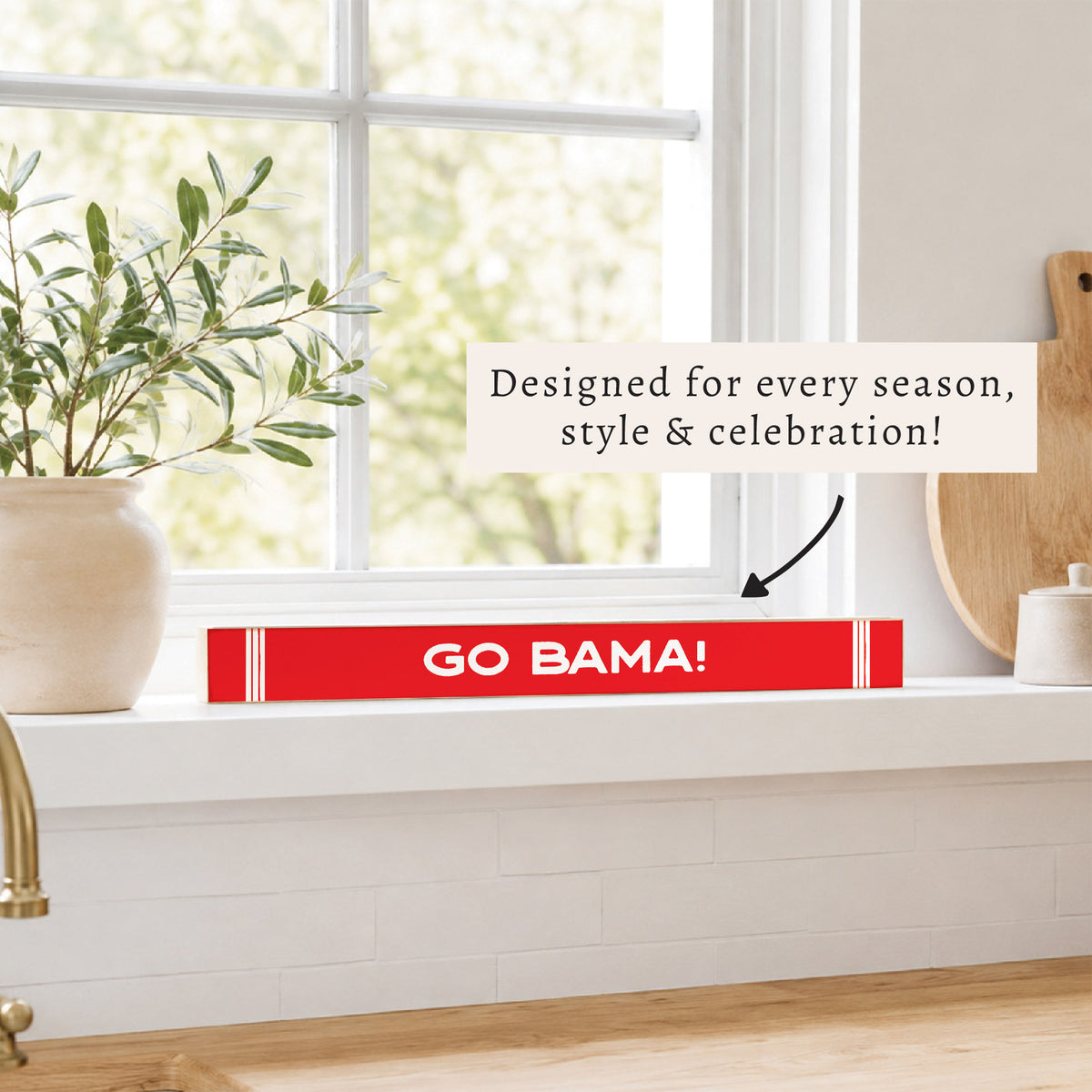 Collegiate Stripe Personalized Skinny Sign