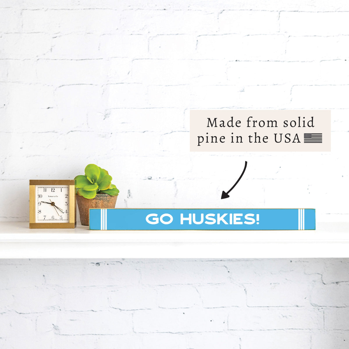 Collegiate Stripe Personalized Skinny Sign