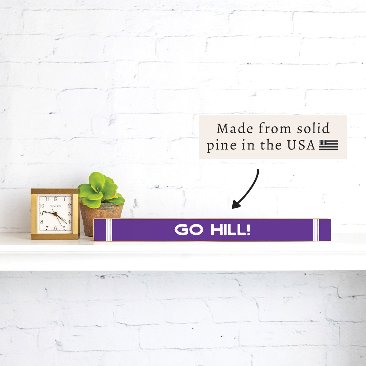 Collegiate Stripe Personalized Skinny Sign