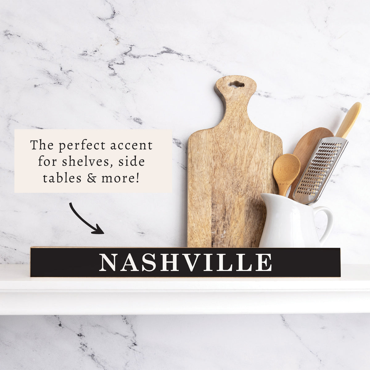 Your Word Black/White Personalized Skinny Sign