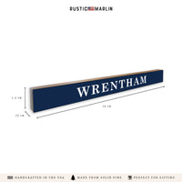 Your Word Navy/White Personalized Skinny Sign