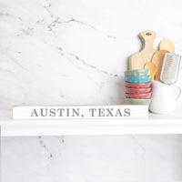 Your Word White/Grey Personalized Skinny Sign