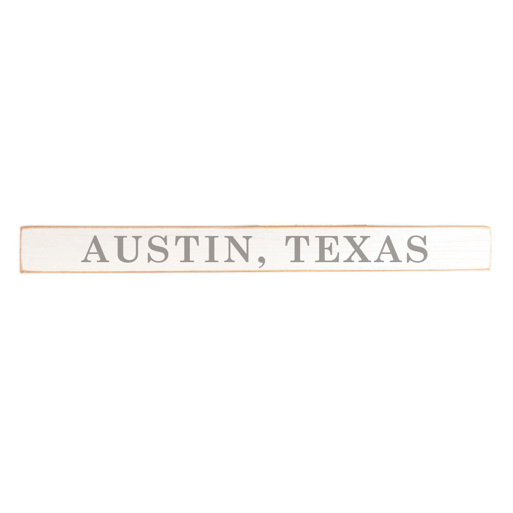 Your Word White/Grey Personalized Skinny Sign