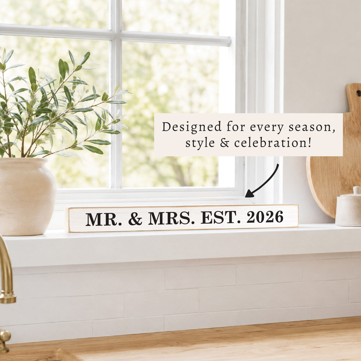 Mr & Mrs Personalized Skinny Sign