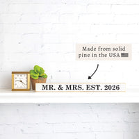 Mr & Mrs Personalized Skinny Sign