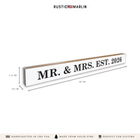 Mr & Mrs Personalized Skinny Sign