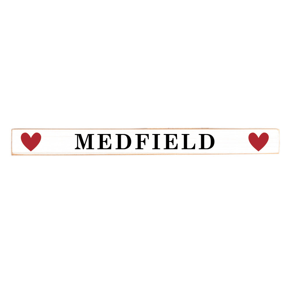 Hearts Personalized Skinny Sign