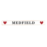Hearts Personalized Skinny Sign