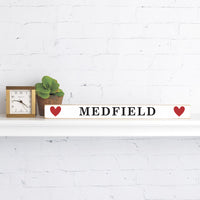 Hearts Personalized Skinny Sign