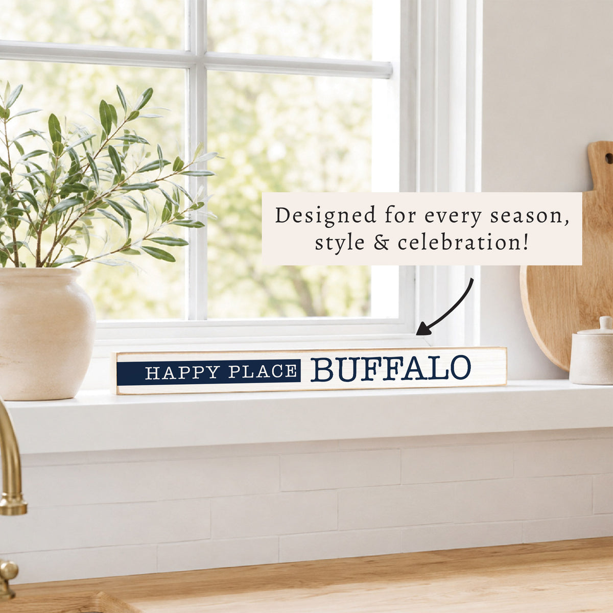 Happy Place Personalized Skinny Sign