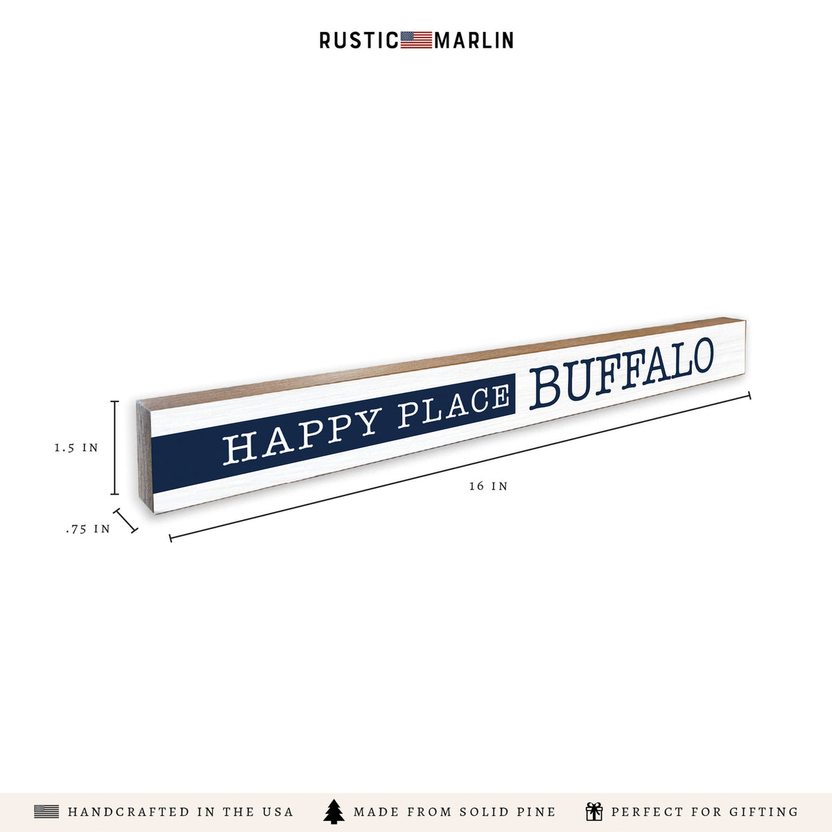 Happy Place Personalized Skinny Sign