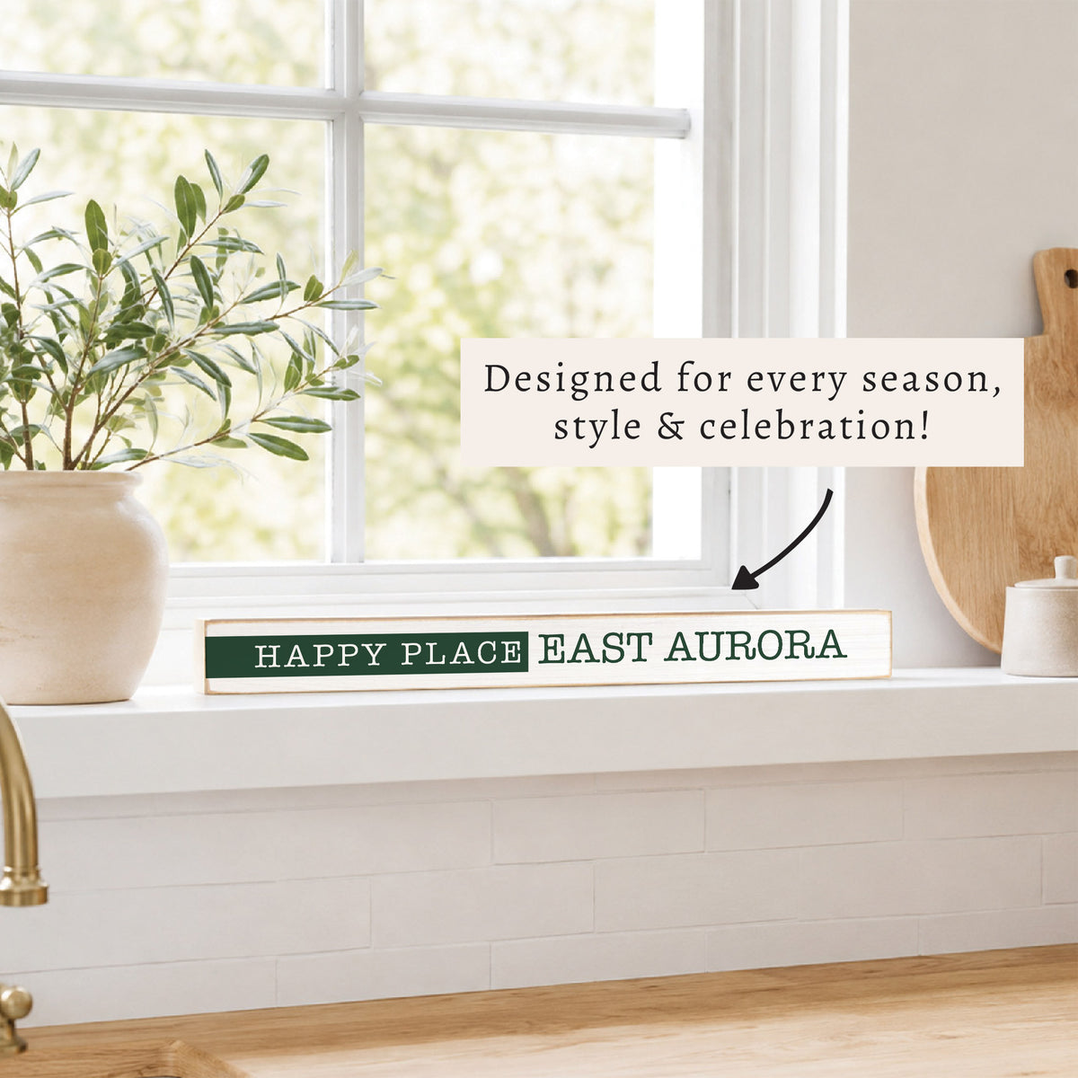 Happy Place Personalized Skinny Sign