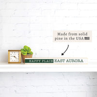 Happy Place Personalized Skinny Sign