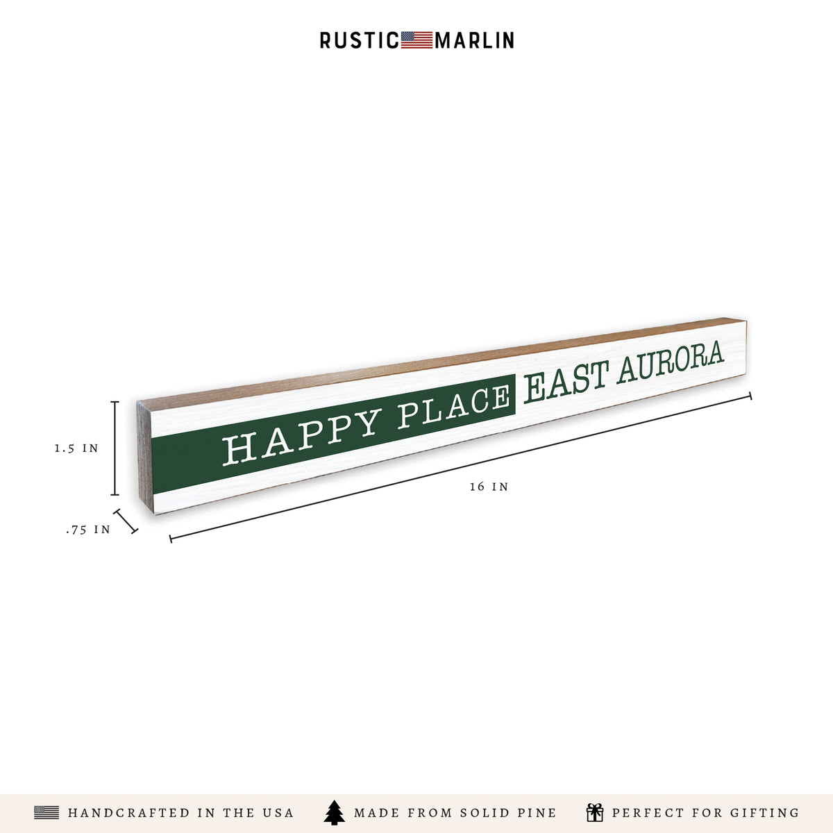 Happy Place Personalized Skinny Sign